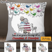 Personalized My Blessings Call Me Grandma Grandpa Pillow AP234 67O36 (Insert Included) thumb 1