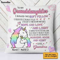 Personalized Mom Grandma Hug This Unicorn Drawing Pillow AP83 23O28 thumb 1