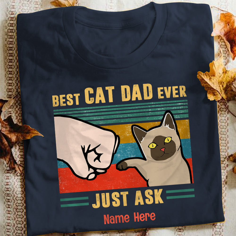 Personalized Cat Dad T Shirt MR181 73O57