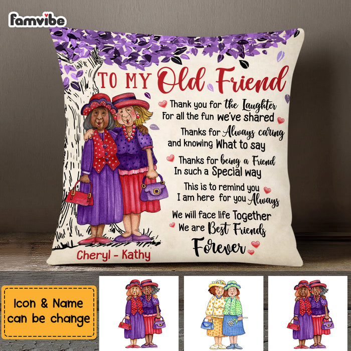 Personalized To My Old Friend Thank You For Pillow OB251 30O69 1
