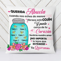 Personalized Spanish Mamá Abuela Bee Bottle Mom Grandma Pillow AP269 65O34 (Insert Included) thumb 1