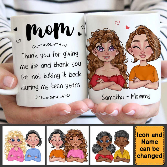 Personalized Gift for Mom Thank You For Giving Me Life Mug 23666 1