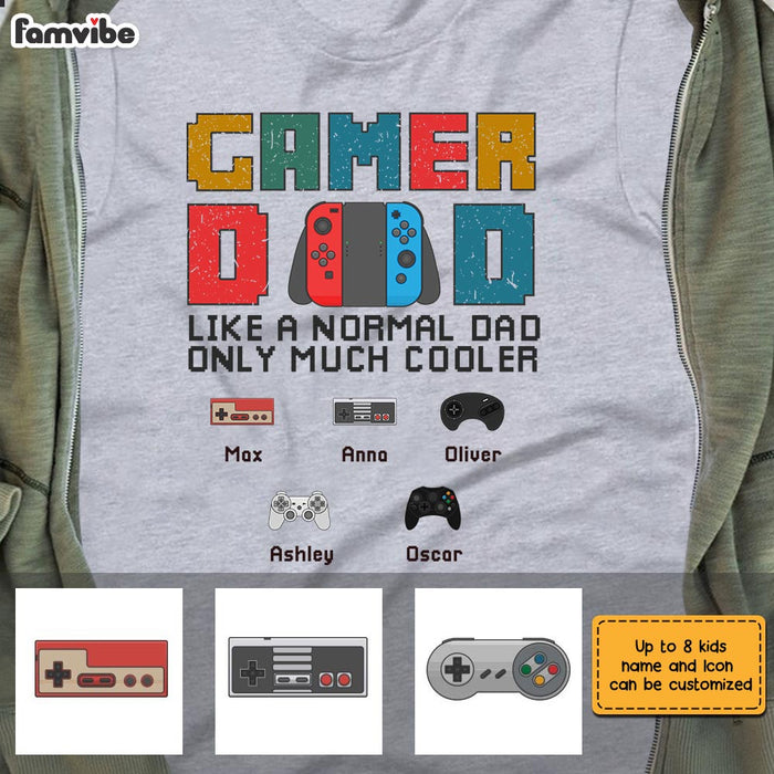 Personalized Dad Grandpa Gaming T Shirt MY302 O58O28 1