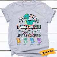 Personalized Mom Dinosaur T Shirt FB105 24O36 thumb 1