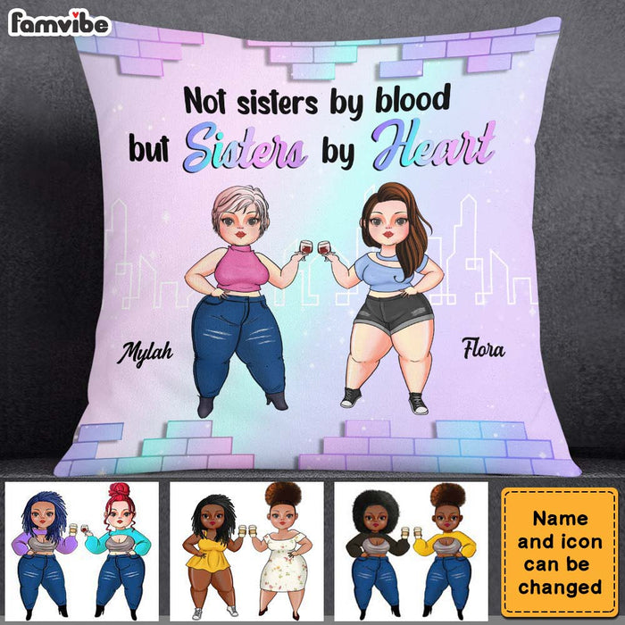Personalized Friends Not Sisters By Blood But Sisters By Heart Pillow 22663 1