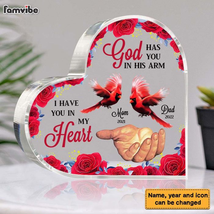 Personalized God Has You In His Arm Cardinals Memorial Acrylic Plaque 22729 1