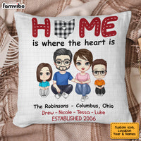 Personalized Family Home Is Where The Heart Is Pillow JN101 58O28 thumb 1