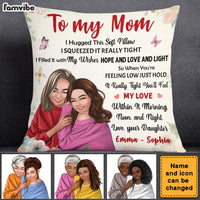 Personalized To My Mom From Daughter Hug This Pillow 23556 thumb 1