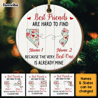 Personalized Best Friends Long Distance  Ornament SB248 30O34 thumb 1