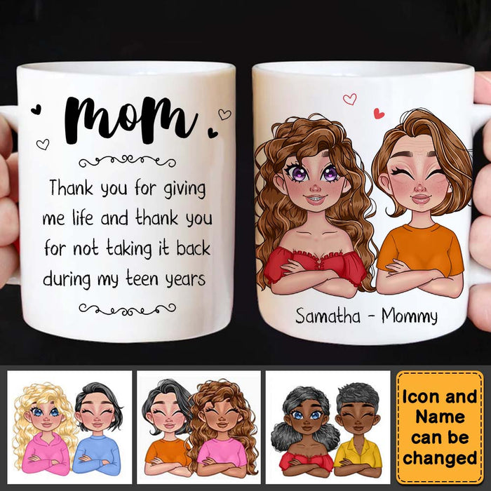Personalized Gift for Mom Thank You For Giving Me Life Mug 23666 1