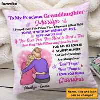 Personalized To Granddaughter Prayer From Grandma Pillow NB253 58O28 thumb 1