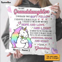 Personalized Mom Grandma Hug This Unicorn Drawing Pillow AP83 23O28 thumb 1
