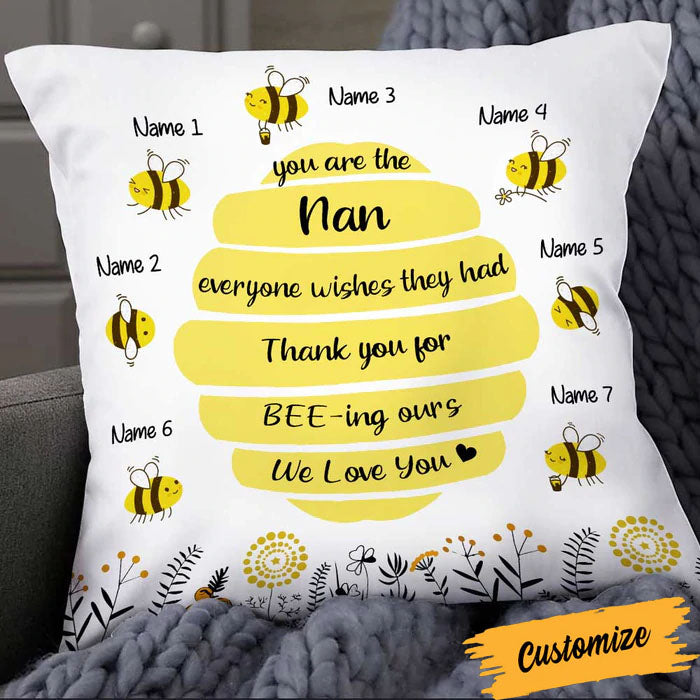 Personalized Grandma Mom Bee Pillow MR71 85O34 1