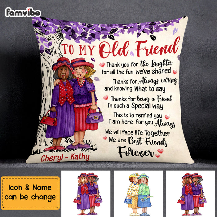 Personalized To My Old Friend Thank You For Pillow OB251 30O69 1