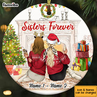 Personalized Christmas Friends Sisters Circle Ornament OB61 24O53 thumb 1