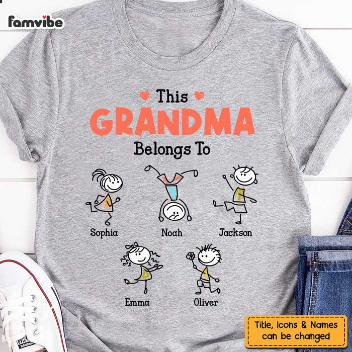 Personalized Grandma Drawing T Shirt JL212 23O47 1