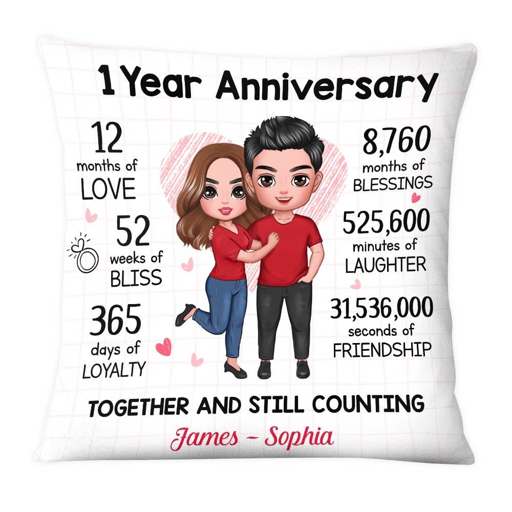 Personalized Couple Anniversary Pillow JL283 32O28