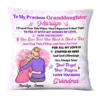 Personalized To Granddaughter Prayer From Grandma Pillow NB253 58O28 thumb 1