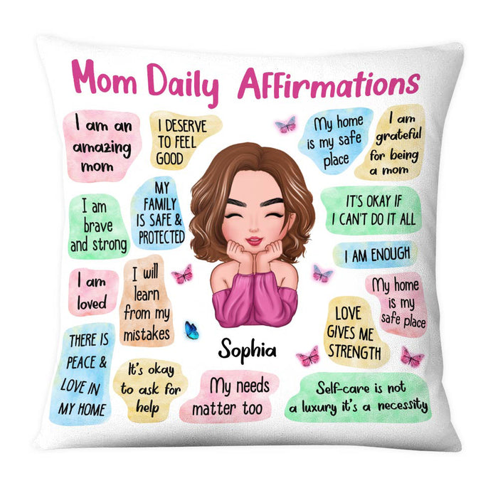 Personalized Mom Daily  Affirmations Pillow SB51 85O28 1