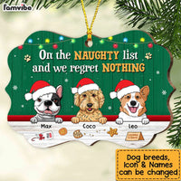 Personalized Dog Christmas Naughty List Benelux Ornament SB235 30O53 thumb 1