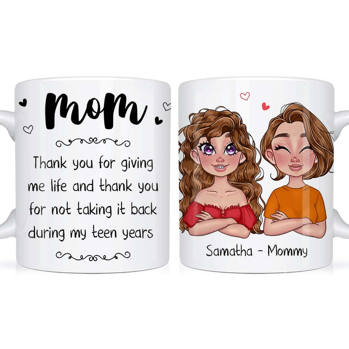 Personalized Gift for Mom Thank You For Giving Me Life Mug 23666 1
