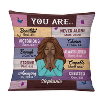 Personalized Daughter Bible Verses God Says You Are Pillow DB23 58O53 thumb 1