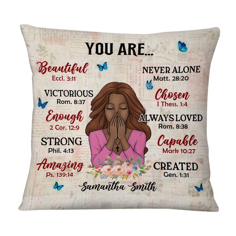 Personalized You Are Bible Verses Pillow NB224 30O58