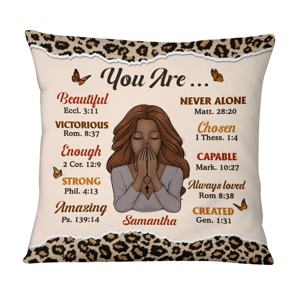 Personalized You Are Bible Verses Pillow NB222 30O47