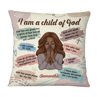 Personalized Daughter I Am A Child Of God Bible Verse Prayer Pillow NB282 58O47 thumb 1