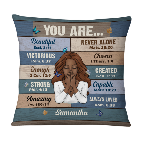 Inspirational Bible Verse Decorative Pillow – Beautiful Word