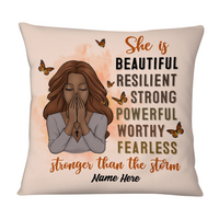 Personalized BWA She Is Stronger Than The Storm Pillow NB271 23O58 thumb 1