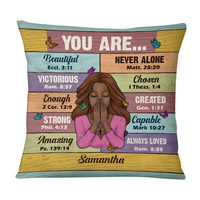 Personalized Bible Verses God Says You Are Pillow NB301 30O47 thumb 1