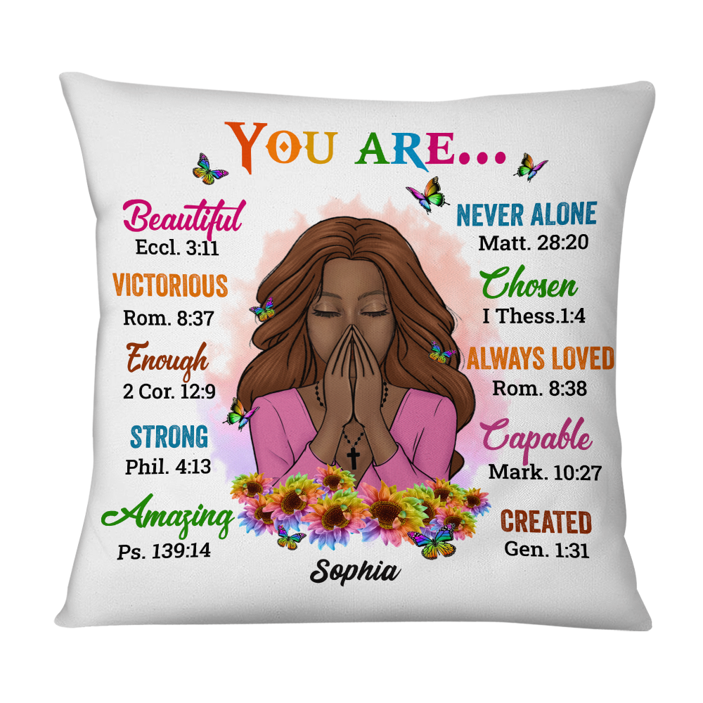 Personalized You Are Daughter Floral Pillow SB53 32O53