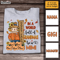 Personalized Grandma Fall Scarecrow T Shirt JL292 30O36 thumb 1