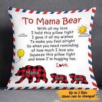 Personalized Grandma Mom Bear Pillow MR142 85O34 thumb 1