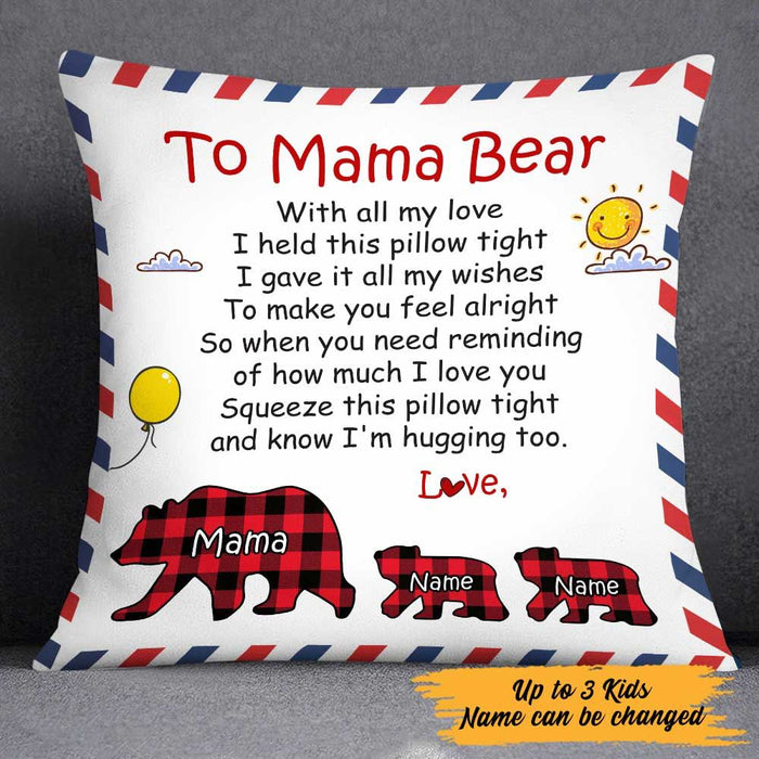 Personalized Grandma Mom Bear Pillow MR142 85O34 1