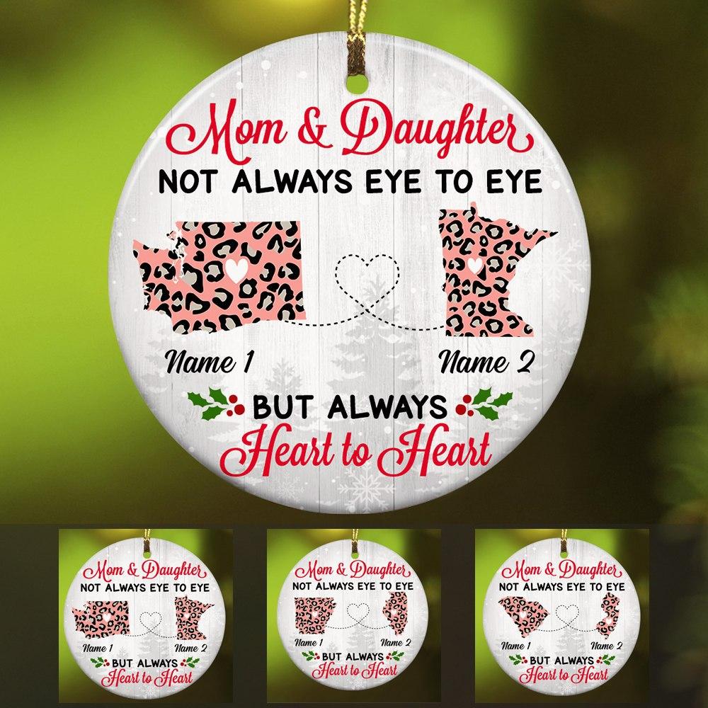 Personalized Heart To Heart Long Distance Ornament SB214 30O47