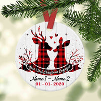 Personalized Deer Hunting Couple First Engaged  Ornament SB101 26O47 thumb 1