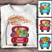 Personalized Grandma Little Pumpkin Fall Halloween T Shirt JL272 81O58 thumb 1