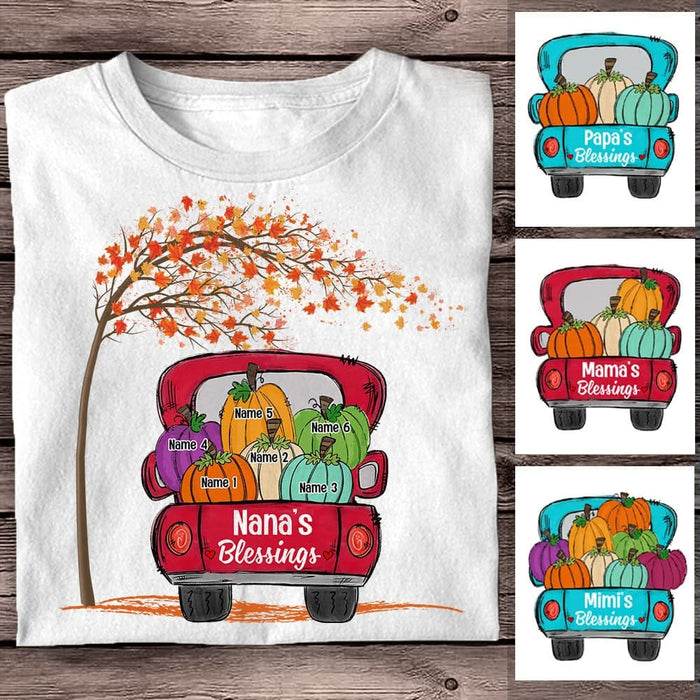 Personalized Grandma Little Pumpkin Fall Halloween T Shirt JL272 81O58 1
