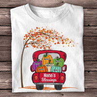 Personalized Grandma Little Pumpkin Fall Halloween T Shirt JL272 81O58 thumb 1
