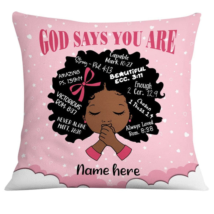 Personalized Baby BWA God Says You Are Pillow DB91 85O24 1