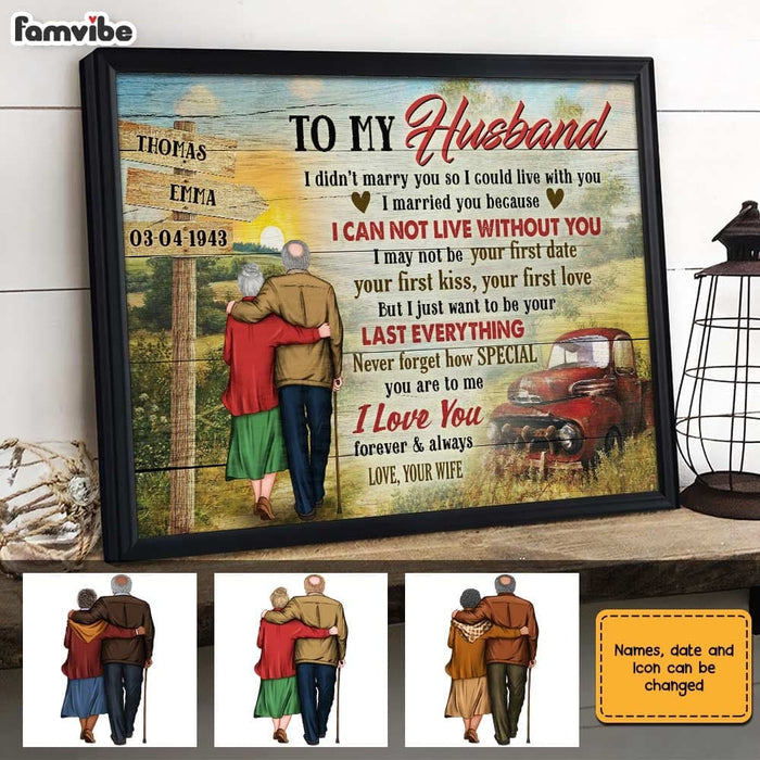 Personalized To My Husband Country Road Poster JL12 58O31 1