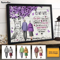 Personalized To My Wife Purple Love Tree Poster JN303 58O31 thumb 1