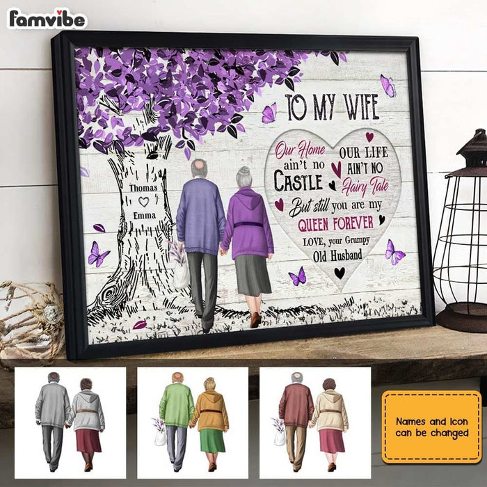 Personalized To My Wife Purple Love Tree Poster JN303 58O31 1