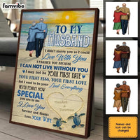 Personalized To My Husband Turtle Sea Sunset Poster JL14 58O31 thumb 1