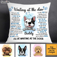 Personalized Waiting  At The Door Dog Memo Pillow AG201 58O34 thumb 1