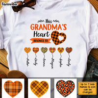 Personalized Fall Grandma's Heart Belongs To T Shirt AG214 32O31 thumb 1
