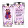 Personalized Old Friends Thank You Purple Flower Steel Tumbler NB283 58O76 1