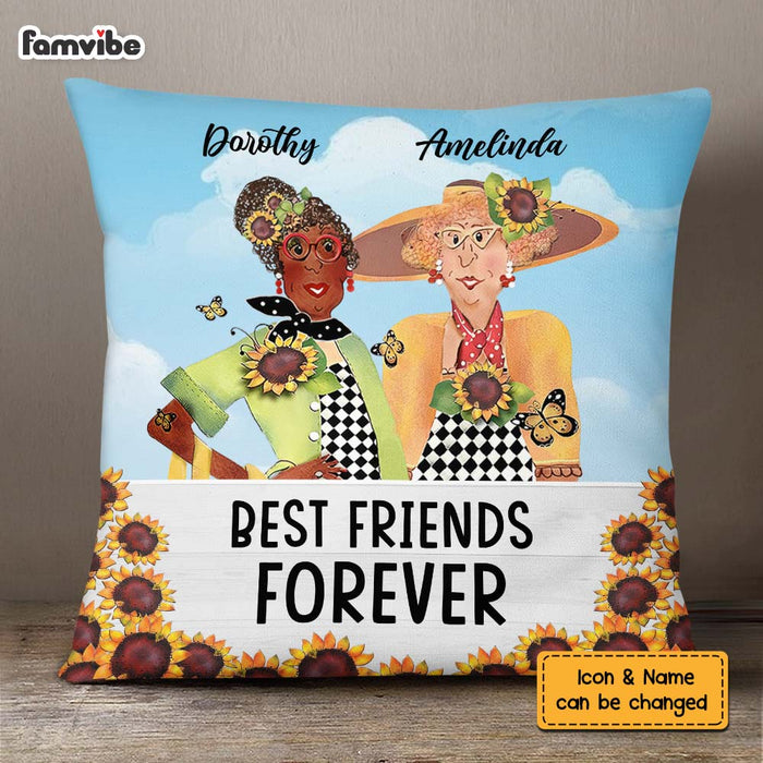Personalized Old Friends Sunflower Pillow NB283 36O75 1